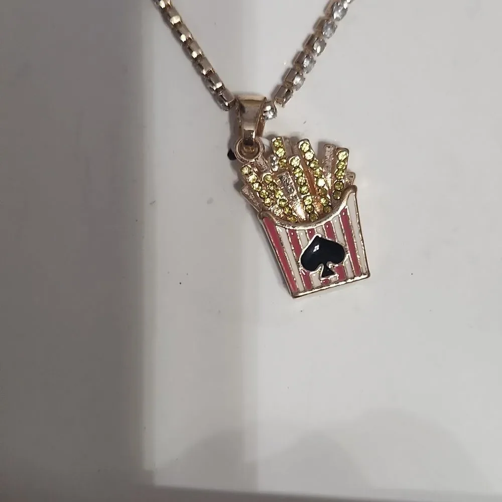 kate spade Target Colab Red & Gold French Fries Charm Necklace